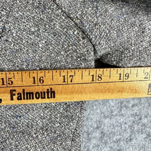 St John Sweater Wool Blend Cardigan Womens 8 Taupe Fleck Full Zip Beaded Blazer - Picture 12 of 16